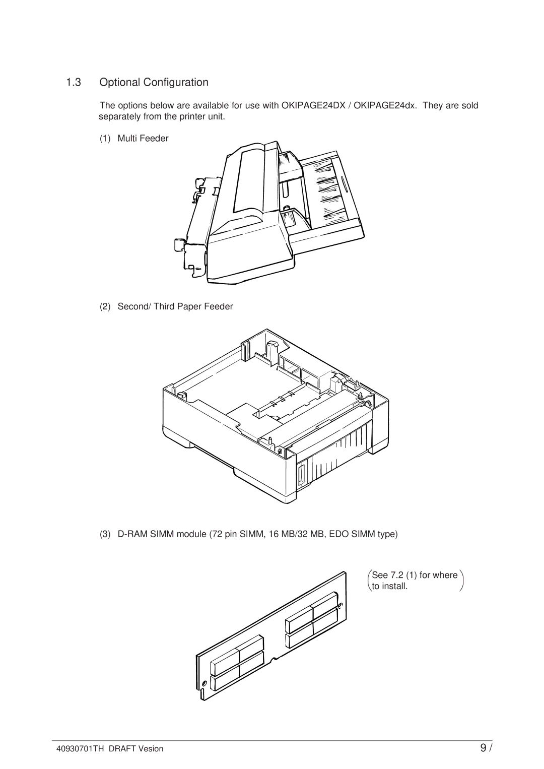 Oki 24DX manual Optional Configuration 