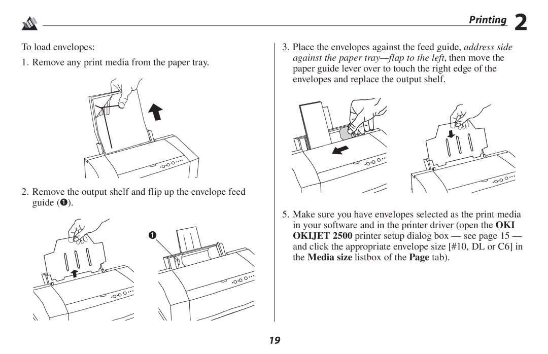 Oki 2500 manual Printing 