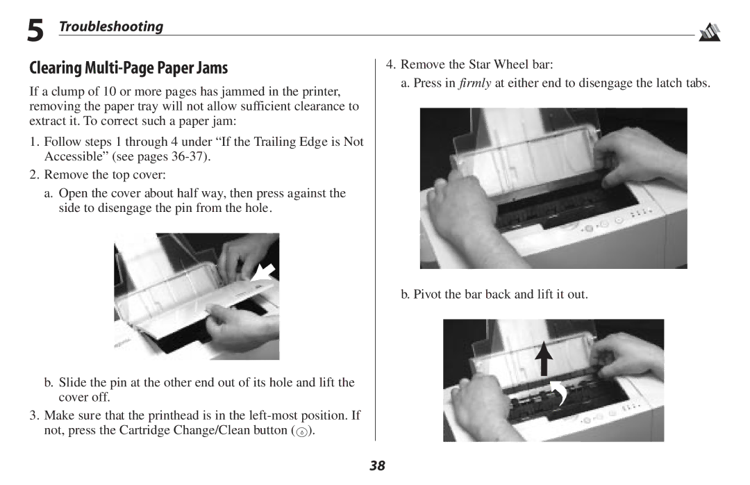 Oki 2500 manual Clearing Multi-Page Paper Jams 