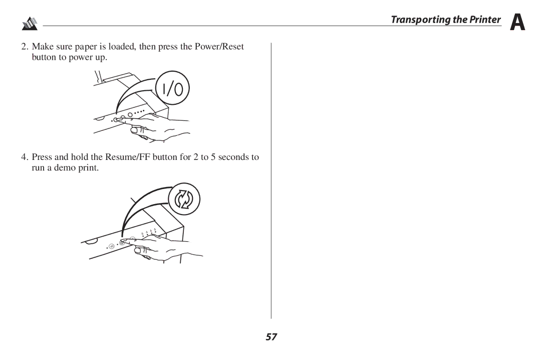 Oki 2500 manual Transporting the Printer a 