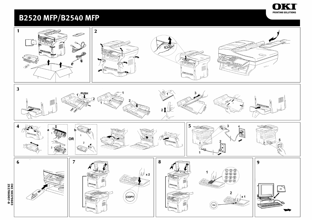 Oki 2520 MFP, 2540 MFP manual OKI 58379603 252786907-B 