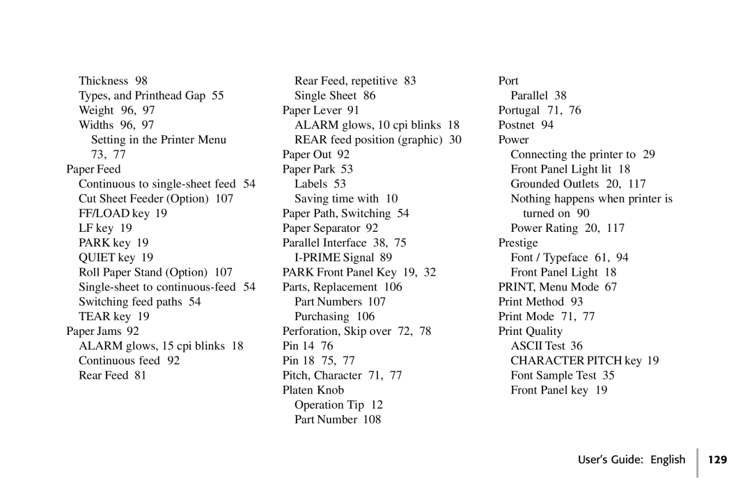 Oki 391, 390 manual User’s Guide English 