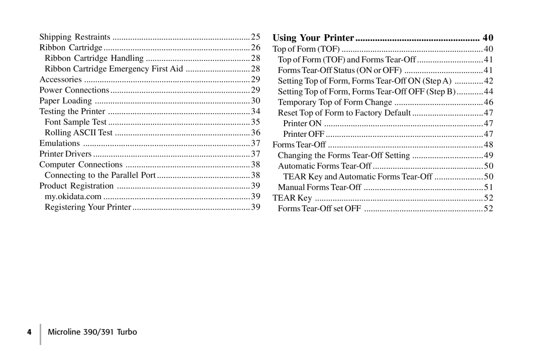 Oki 390, 391 manual Using Your Printer 