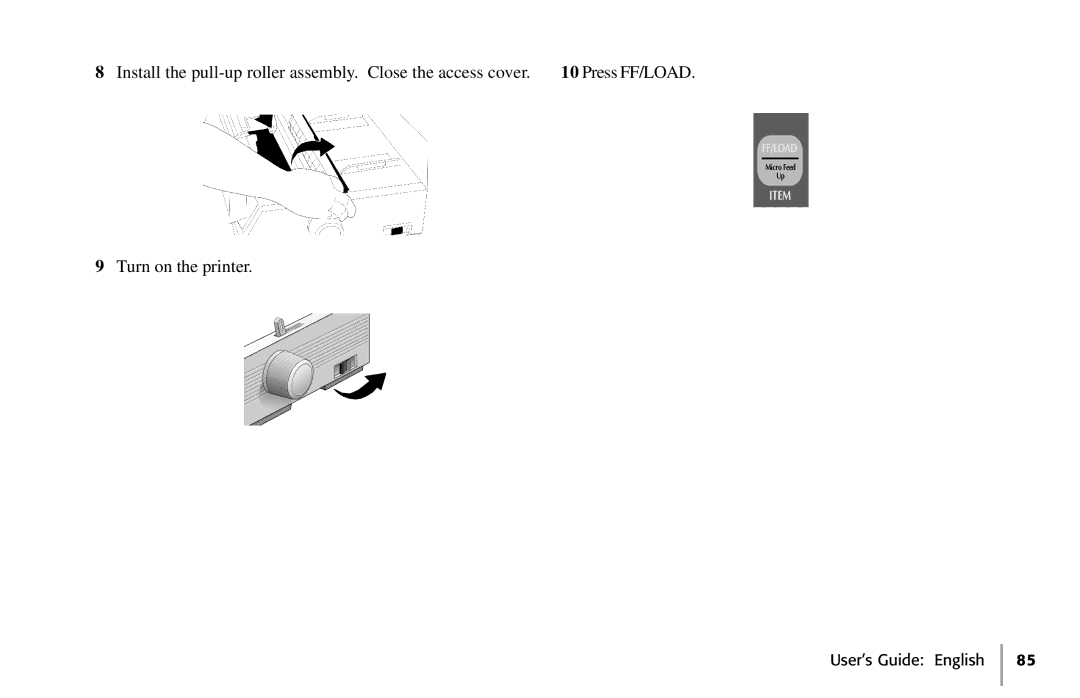 Oki 391, 390 manual Press FF/LOAD 