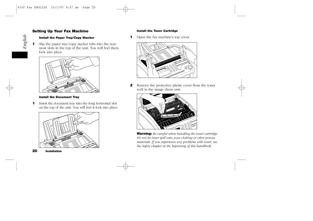 Oki 4100 manual Setting Up Your Fax Machine 