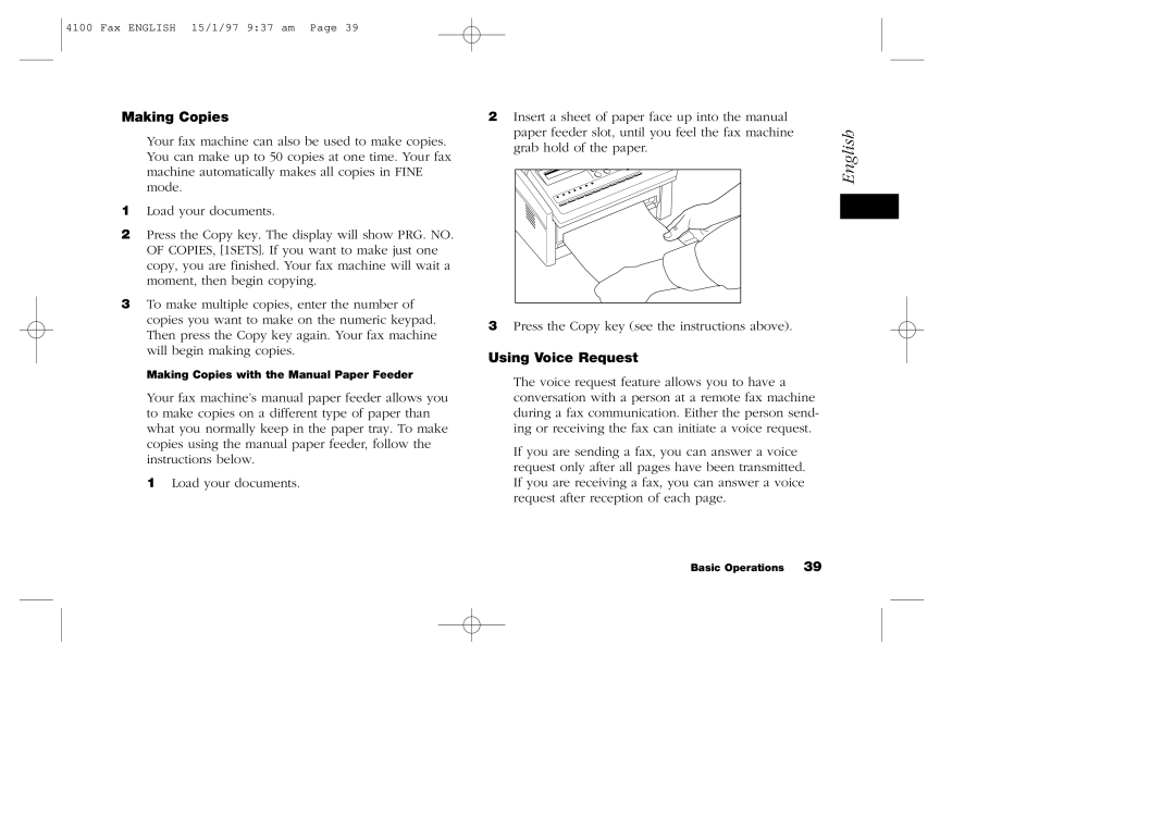 Oki 4100 manual Making Copies, Using Voice Request 