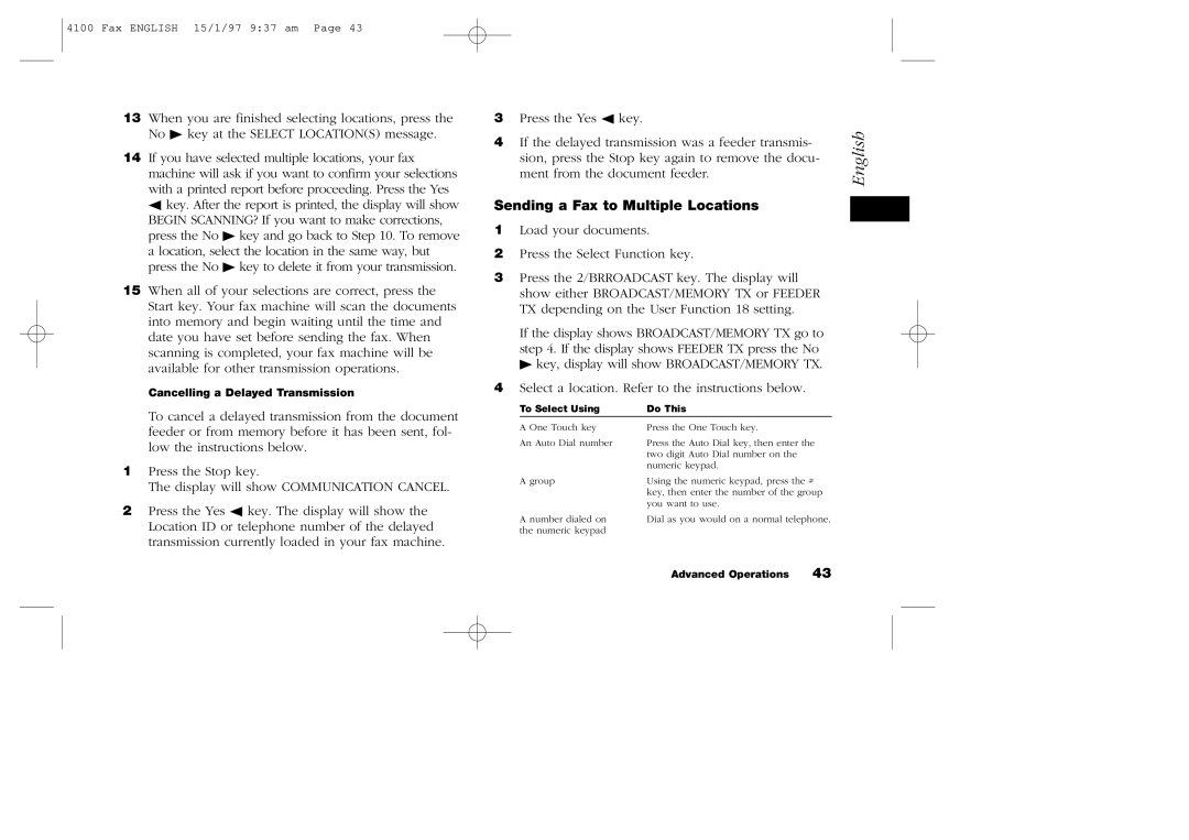 Oki 4100 manual Sending a Fax to Multiple Locations 