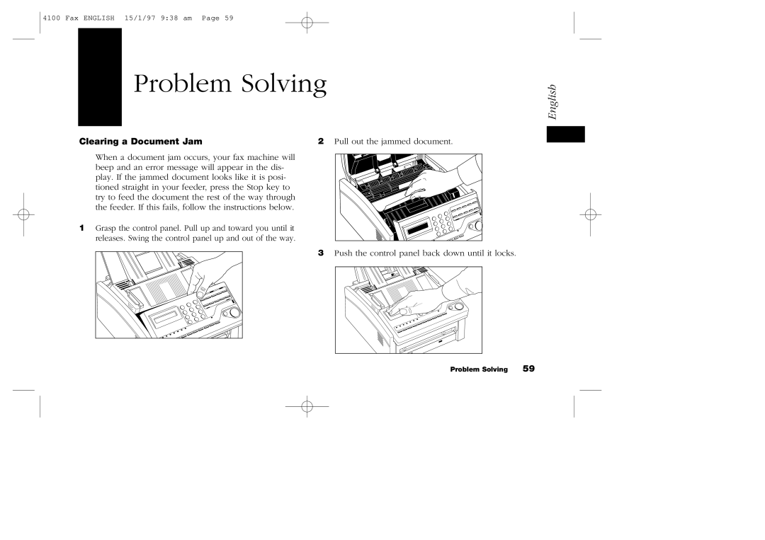 Oki 4100 manual Problem Solving, Clearing a Document Jam 