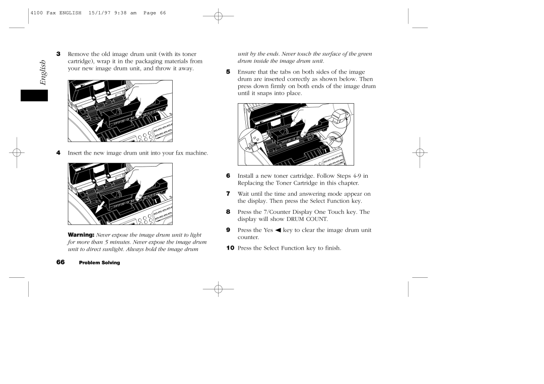 Oki 4100 manual Remove the old image drum unit with its toner 