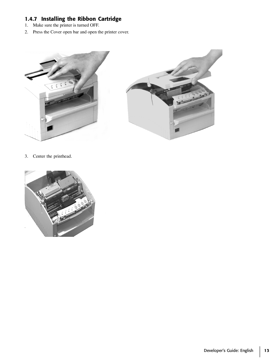 Oki 425D manual Installing the Ribbon Cartridge 