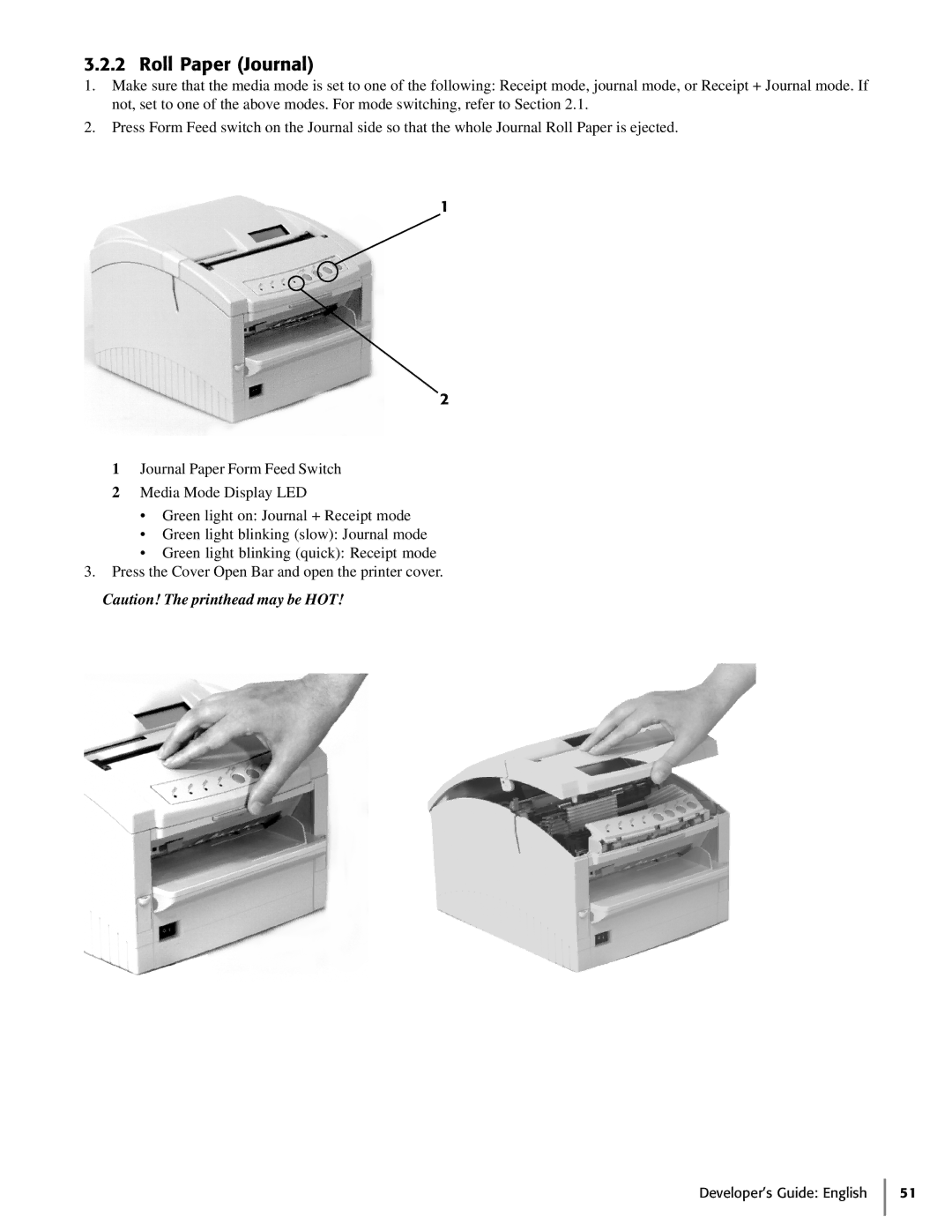 Oki 425D manual Roll Paper Journal 