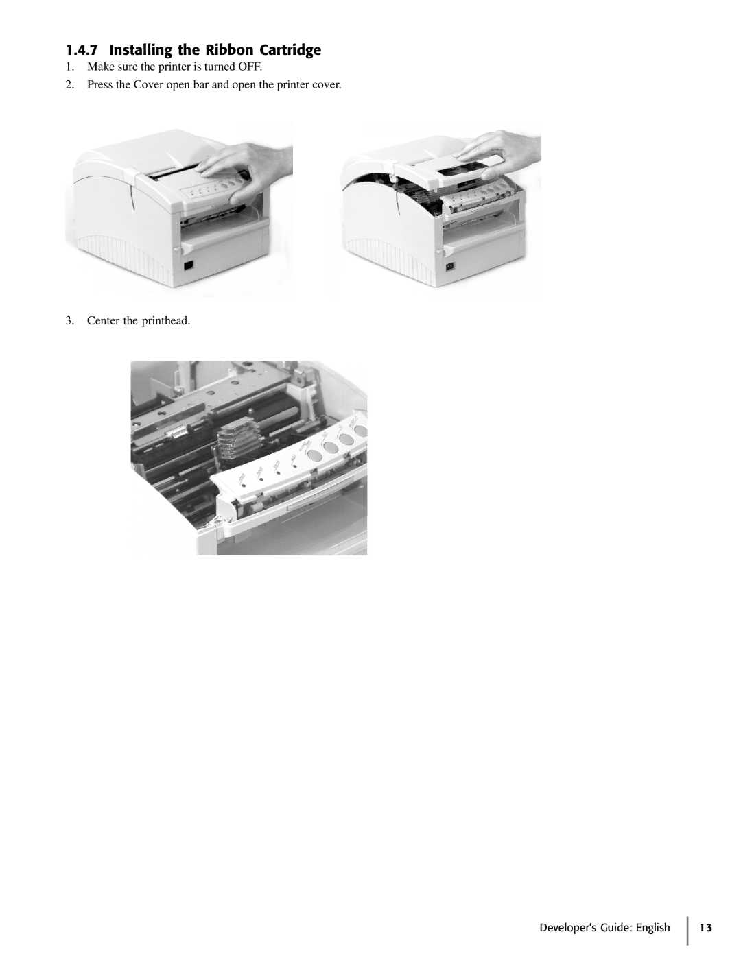Oki 425S manual Installing the Ribbon Cartridge 