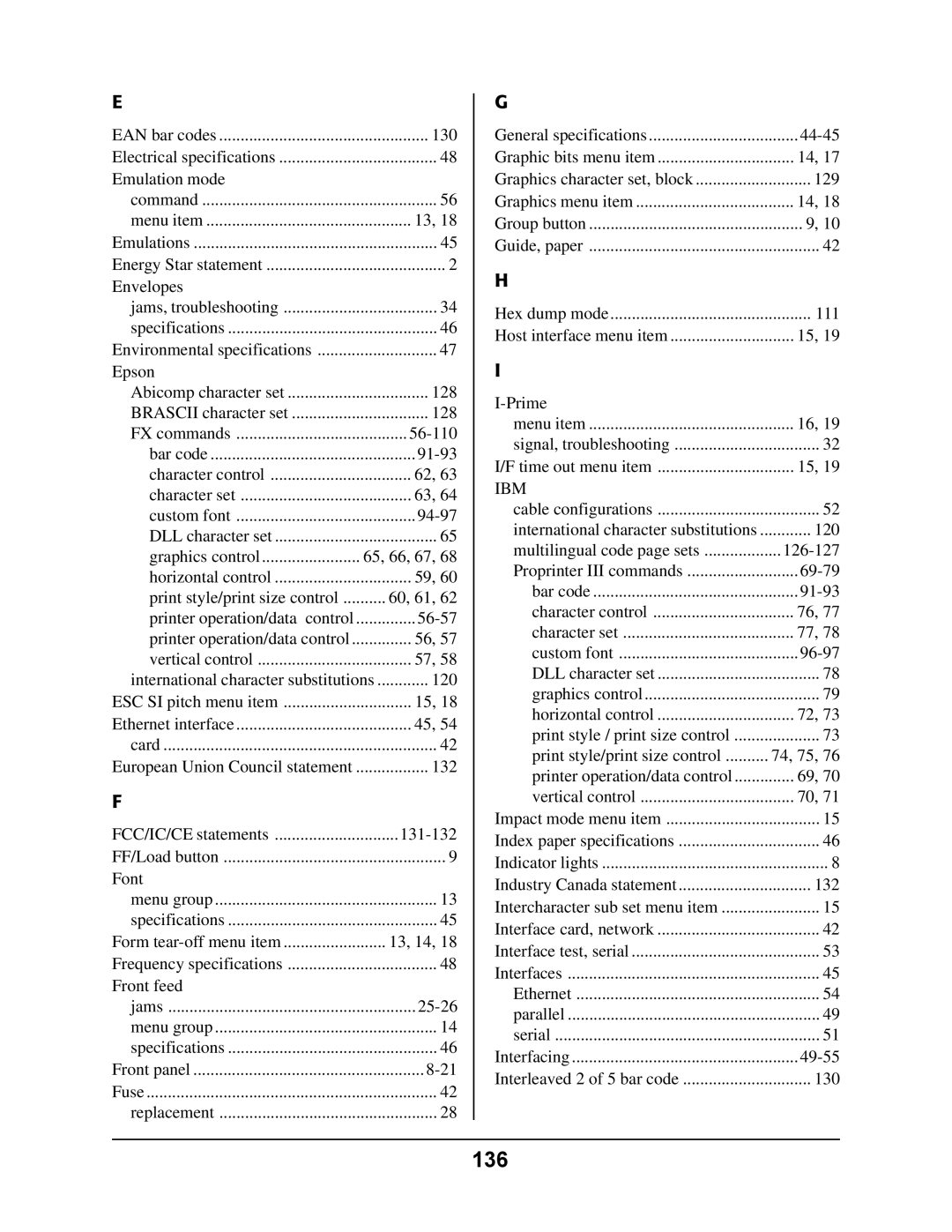 Oki 4410 manual 136, Ibm 