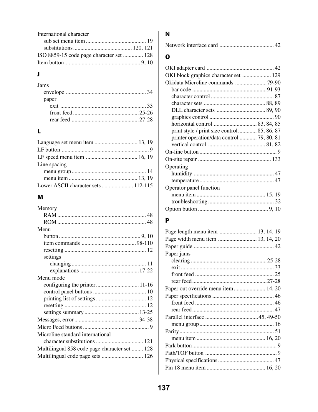 Oki 4410 manual 137 