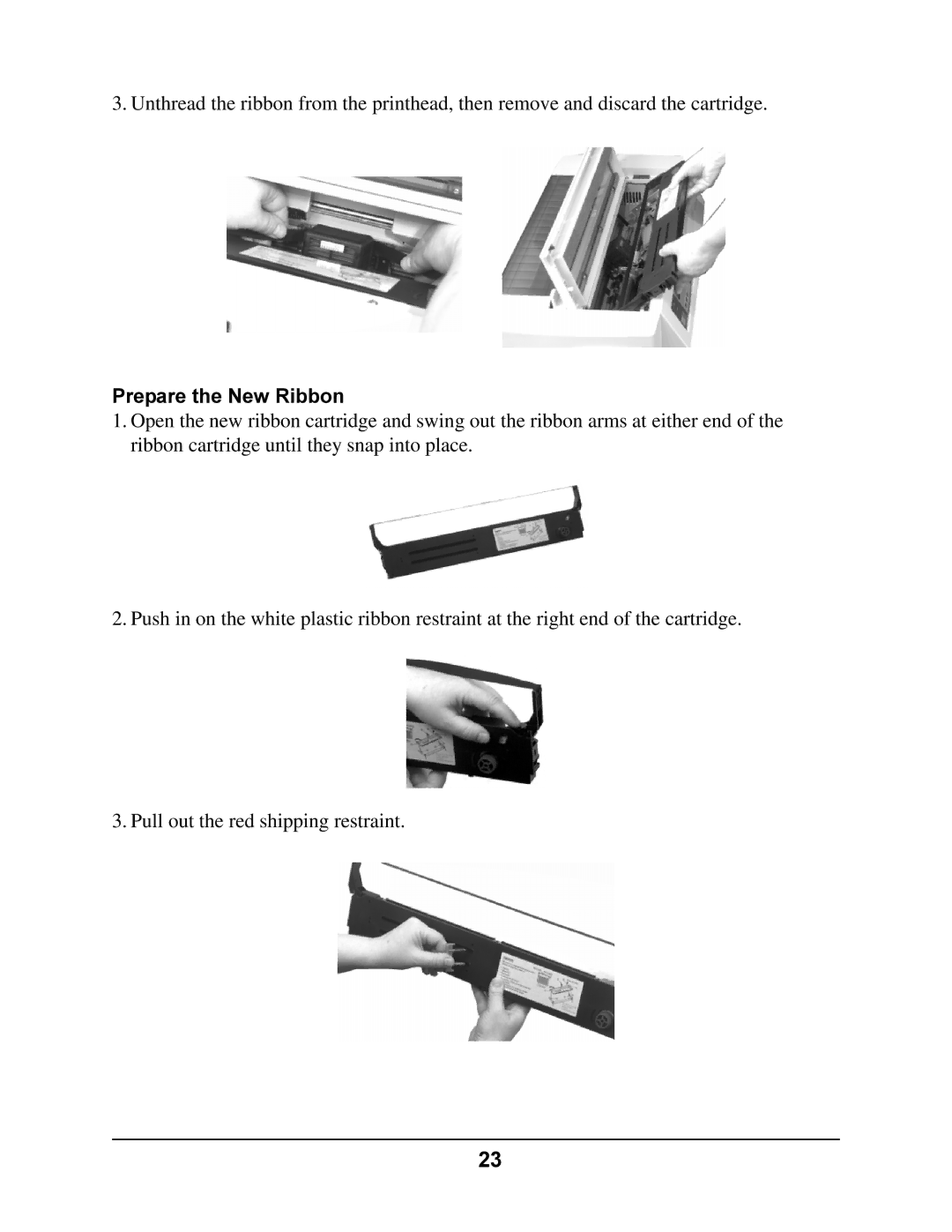 Oki 4410 manual Prepare the New Ribbon 