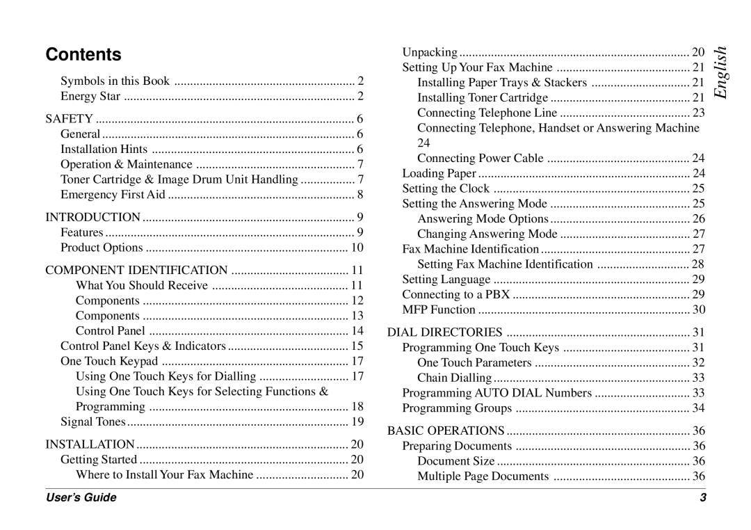 Oki 4500 manual Contents 