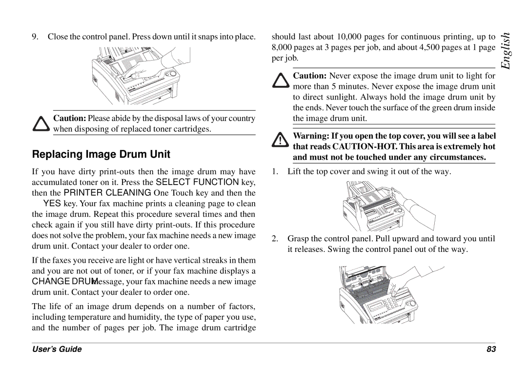 Oki 4500 manual Replacing Image Drum Unit 