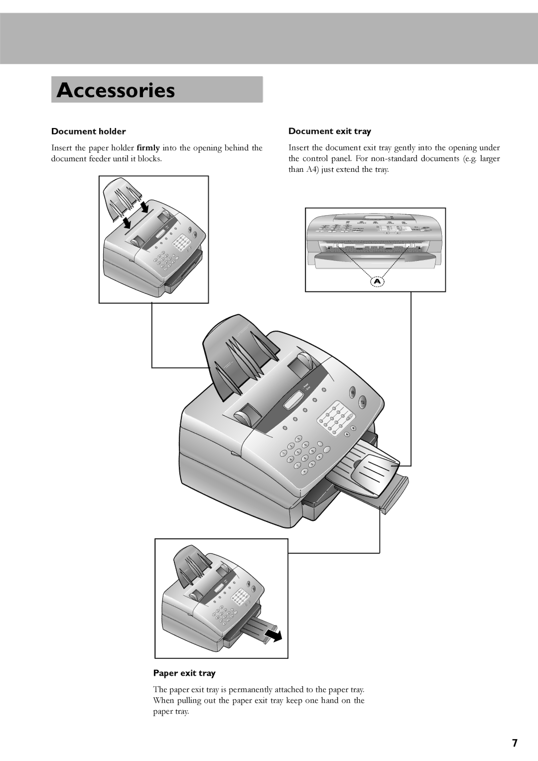 Oki 4510 manual Accessories, Document holder 