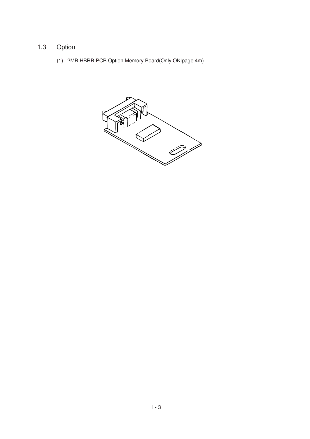 Oki 4M, 4W PLUS specifications 2MB HBRB-PCB Option Memory BoardOnly OKIpage 4m 