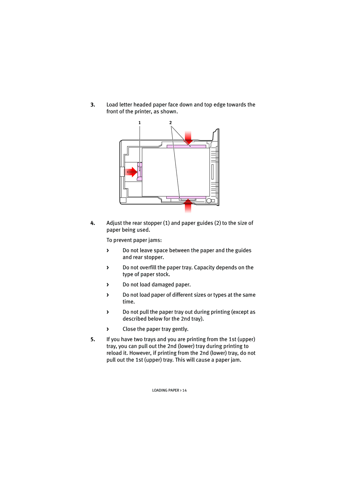 Oki 5100n manual Loading Paper 