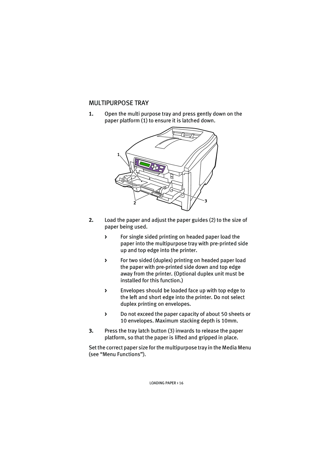 Oki 5100n manual Multipurpose Tray 