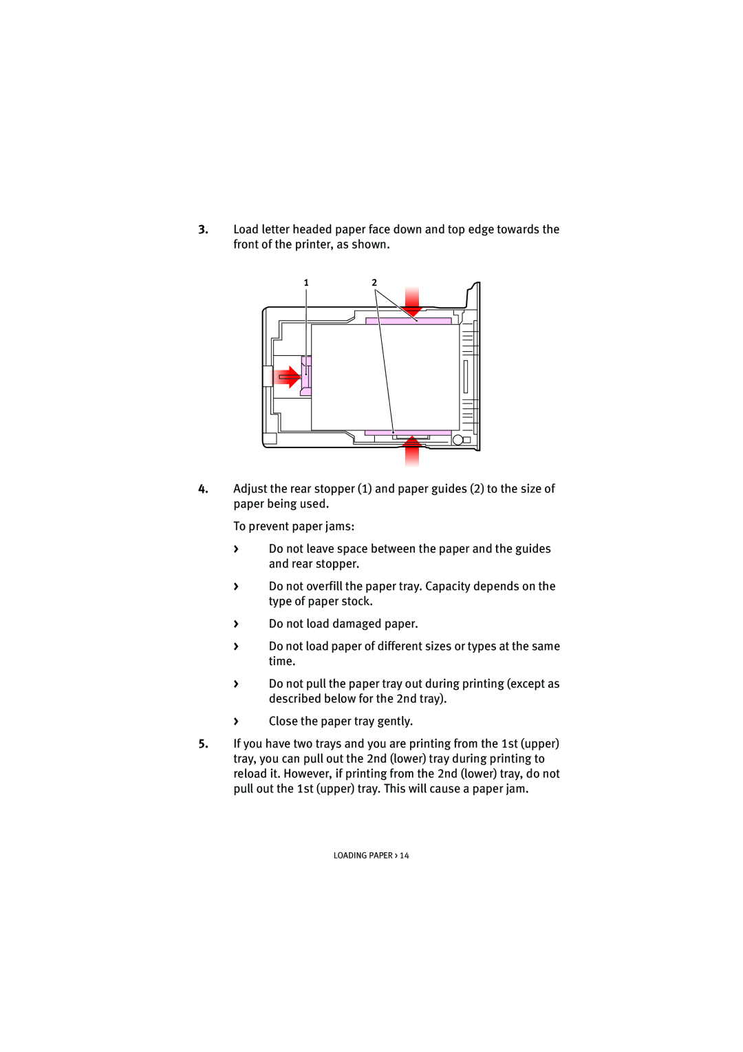 Oki 5200n manual Loading Paper 