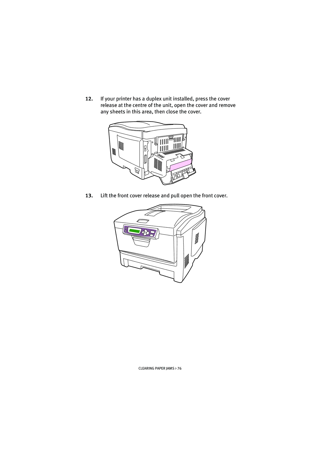 Oki 5200n manual Clearing Paper Jams 