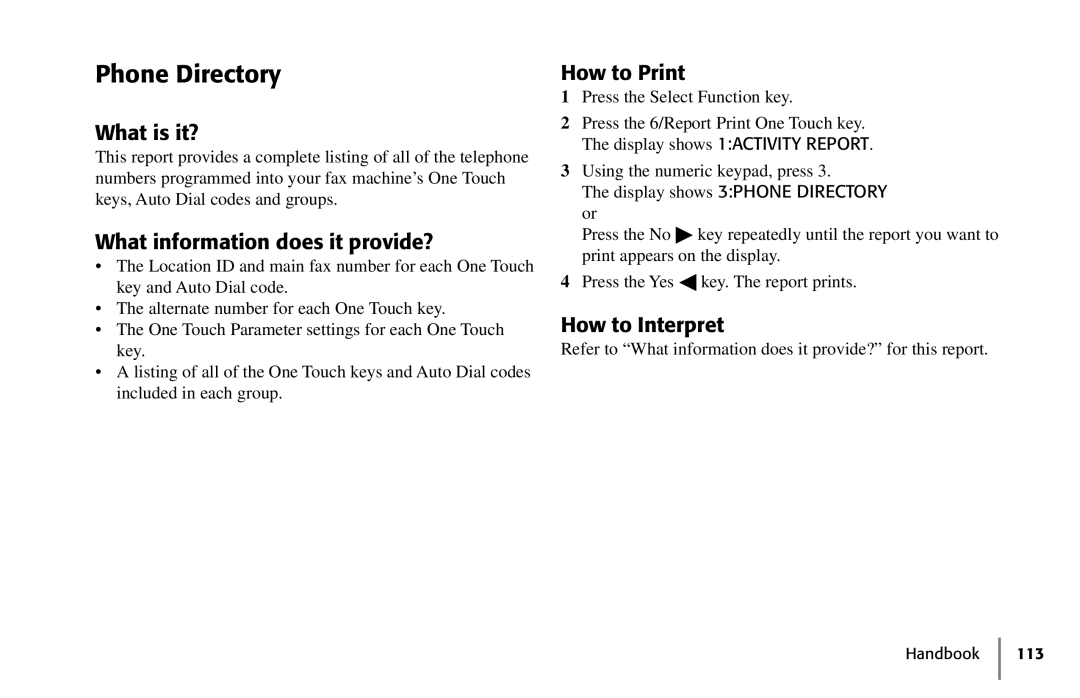 Oki 5250 manual Phone Directory 