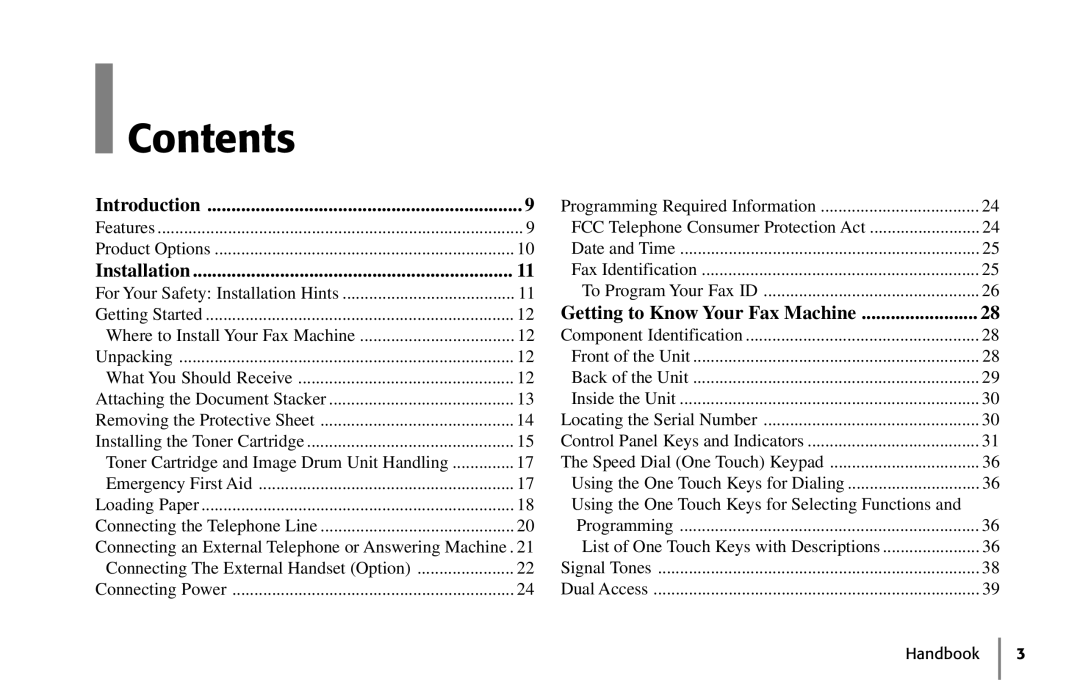 Oki 5250 manual Contents 