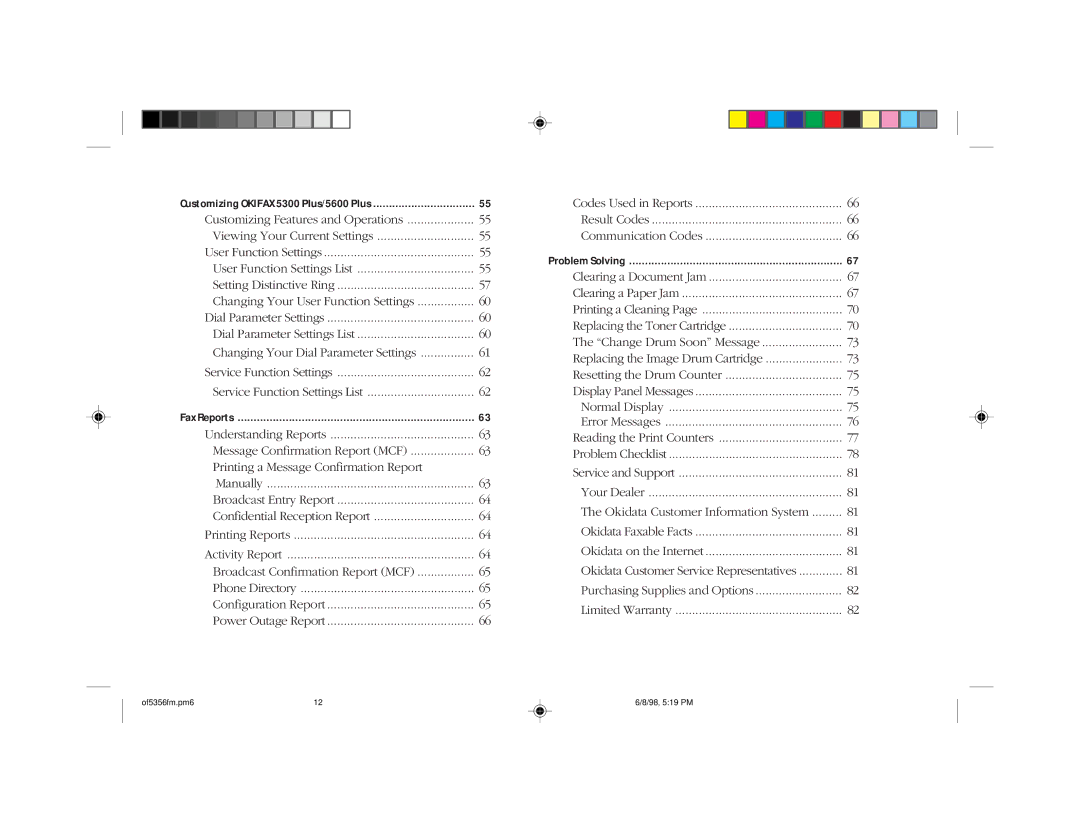 Oki 5300 Plus manual Fax Reports 