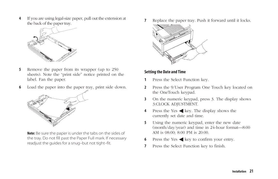 Oki 5300 Plus manual 3CLOCK Adjustment 