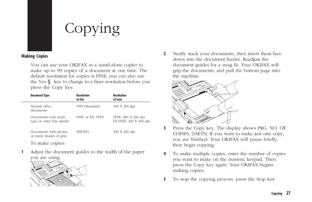 Oki 5300 Plus manual Copying 