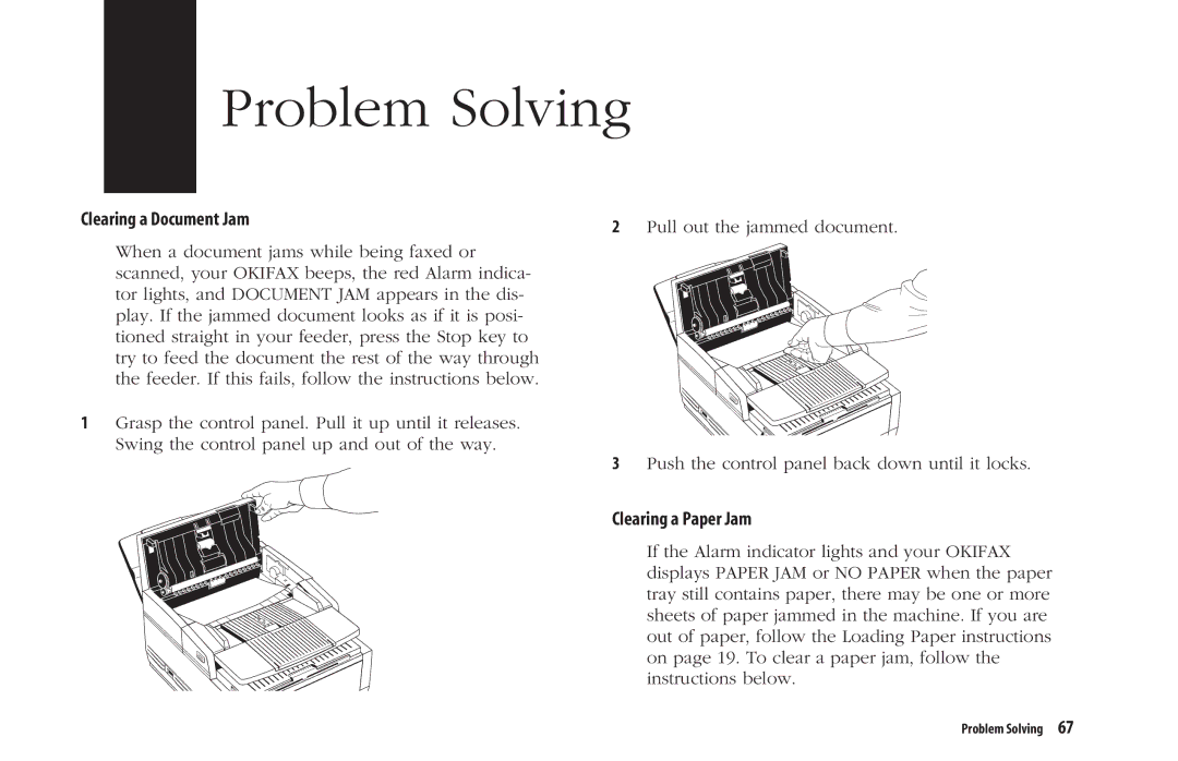 Oki 5300 Plus manual Problem Solving 