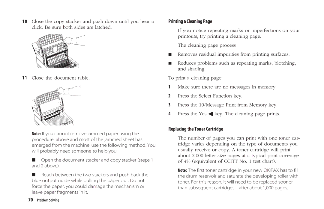 Oki 5300 Plus manual Printing a Cleaning 