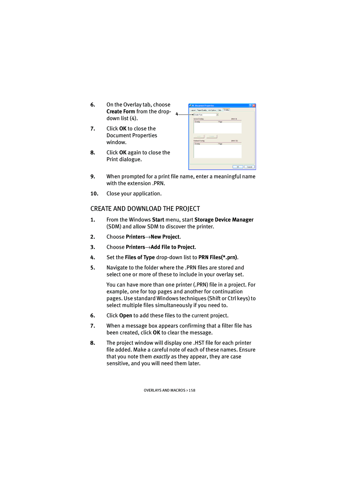 Oki 5300n manual Create and Download the Project 