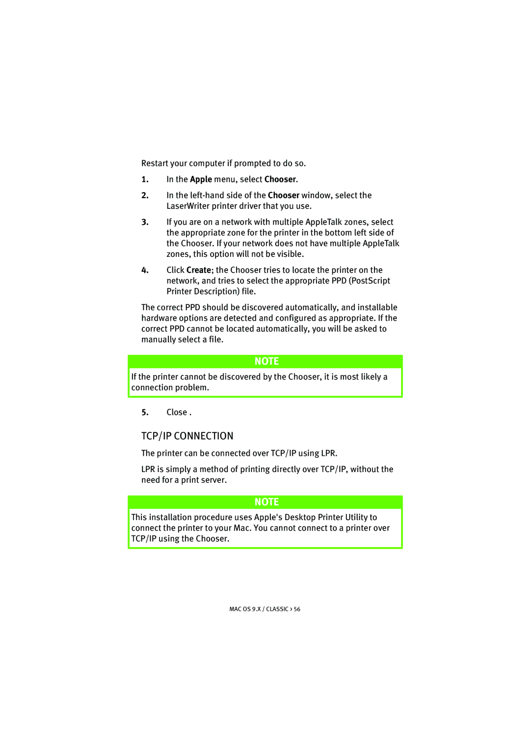 Oki 5300n manual TCP/IP Connection 