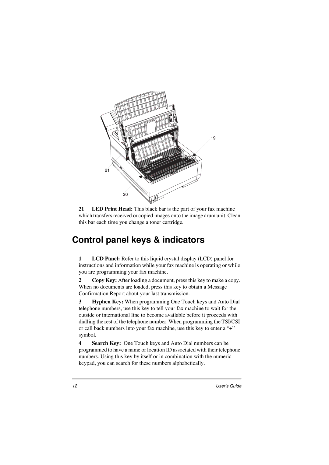 Oki 5400 manual Control panel keys & indicators 