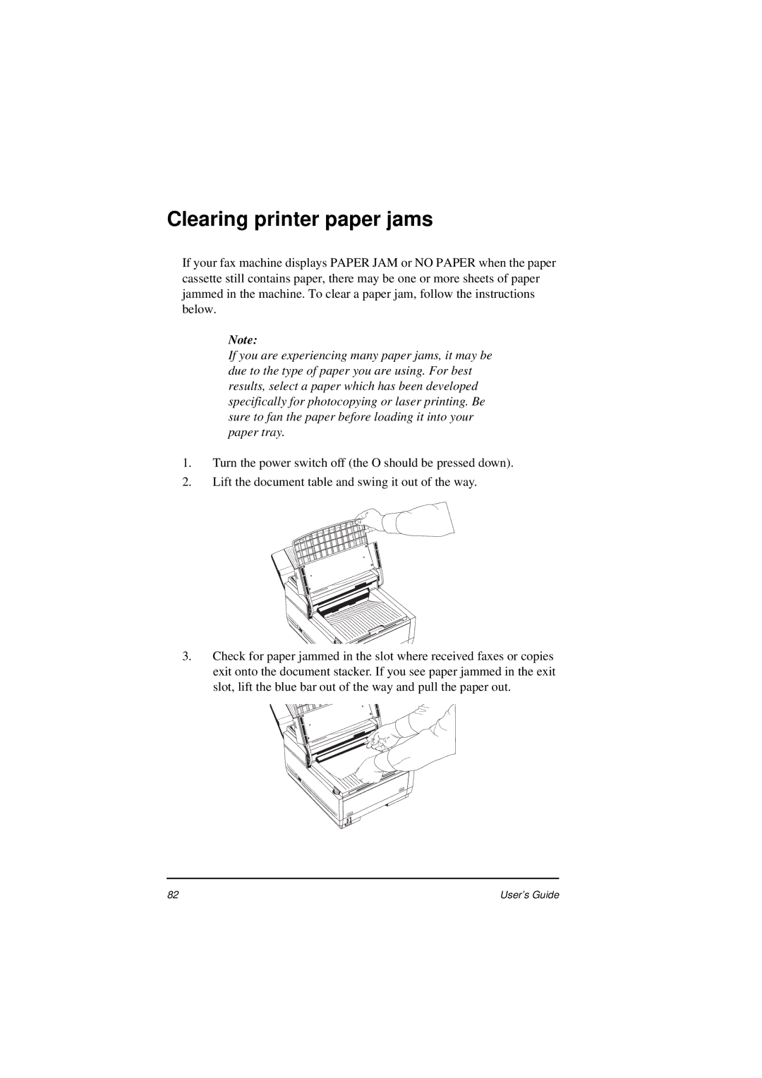 Oki 5400 manual Clearing printer paper jams 