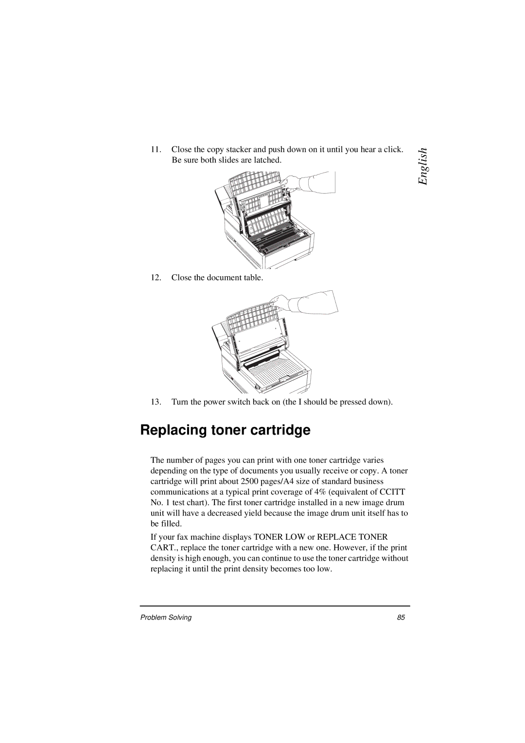 Oki 5400 manual Replacing toner cartridge 