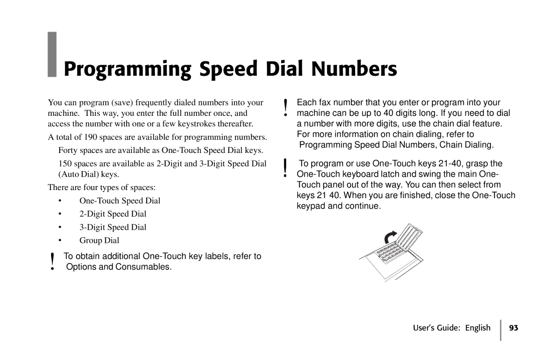 Oki 5650 manual Programming Speed Dial Numbers 