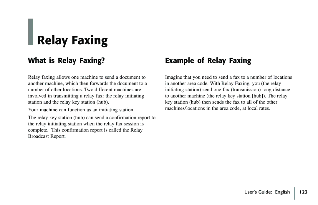 Oki 5650 manual What is Relay Faxing?, Example of Relay Faxing 