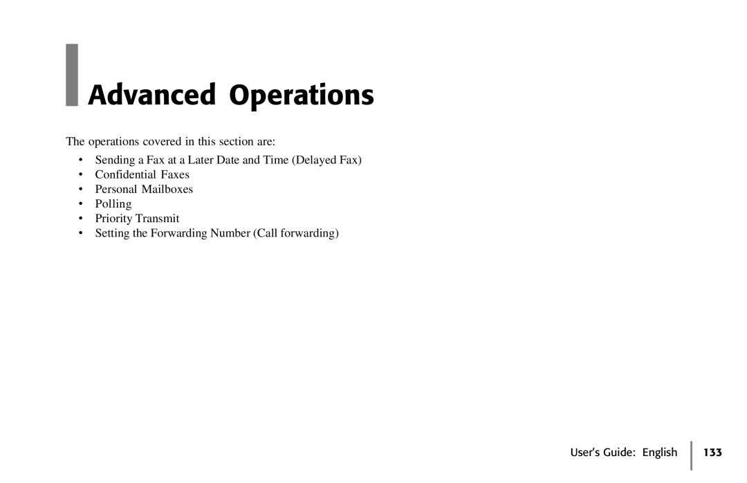 Oki 5650 manual Advanced Operations 