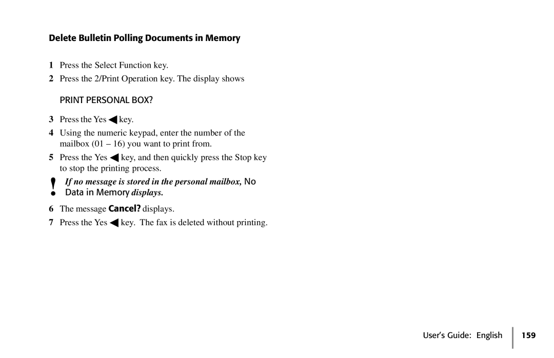 Oki 5650 manual Delete Bulletin Polling Documents in Memory 