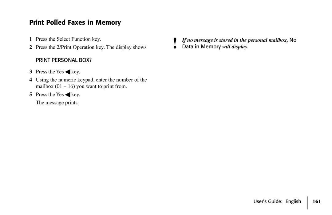 Oki 5650 manual Print Polled Faxes in Memory 