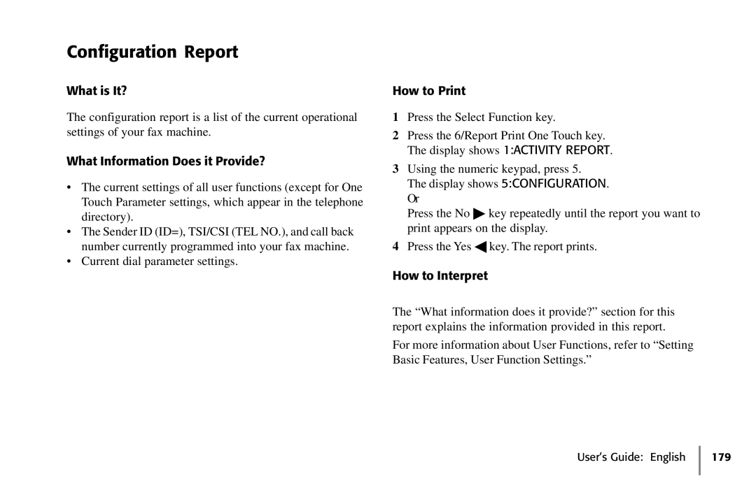 Oki 5650 manual Configuration Report 