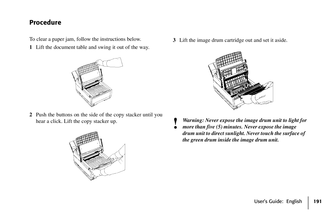 Oki 5650 manual Procedure 