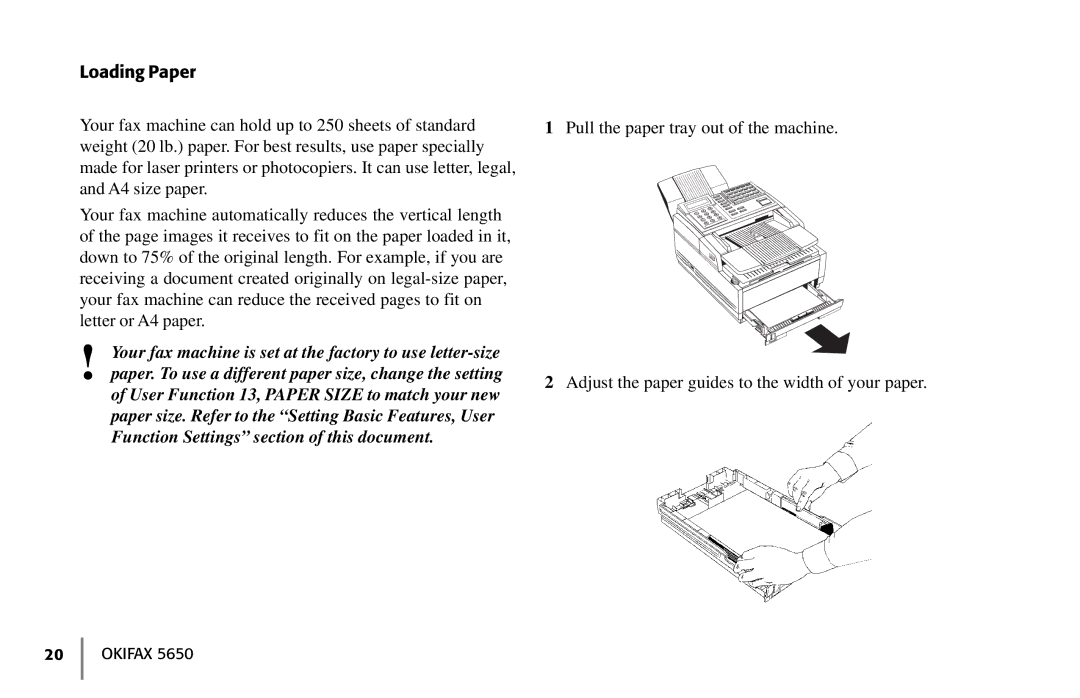 Oki 5650 manual Loading Paper 