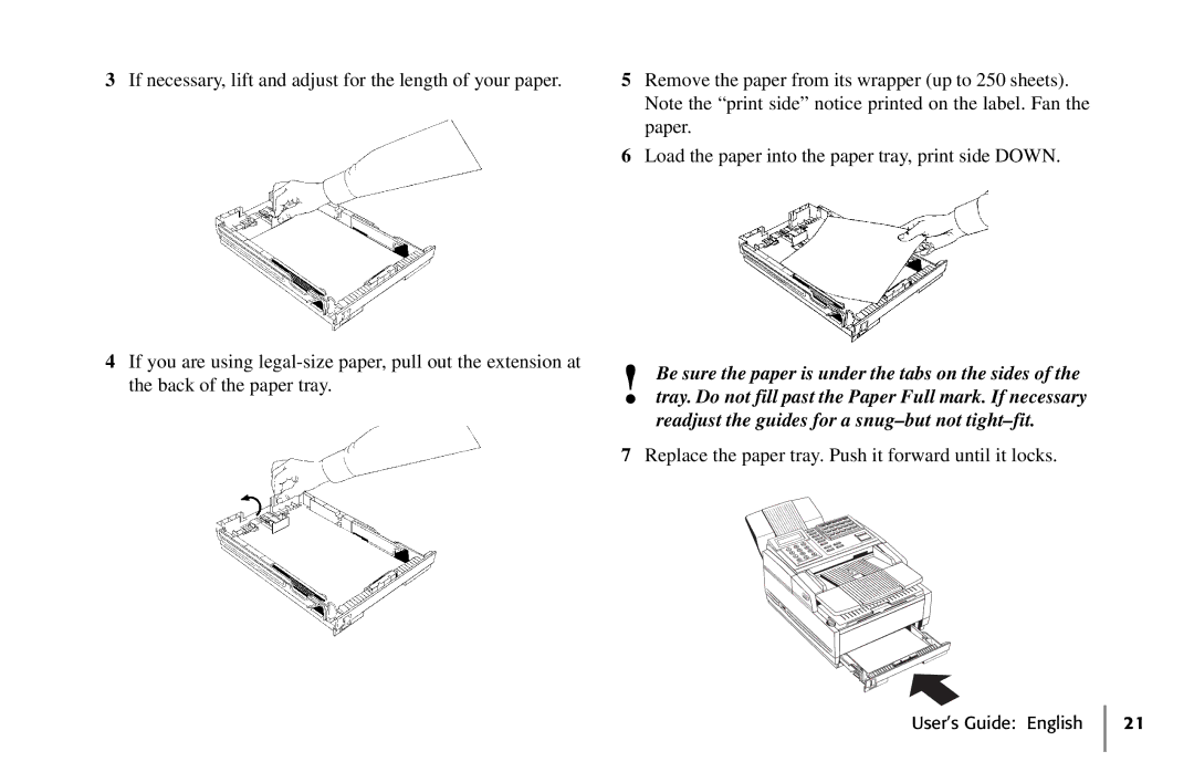 Oki 5650 manual Replace the paper tray. Push it forward until it locks 