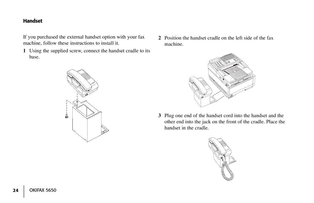 Oki 5650 manual Handset 