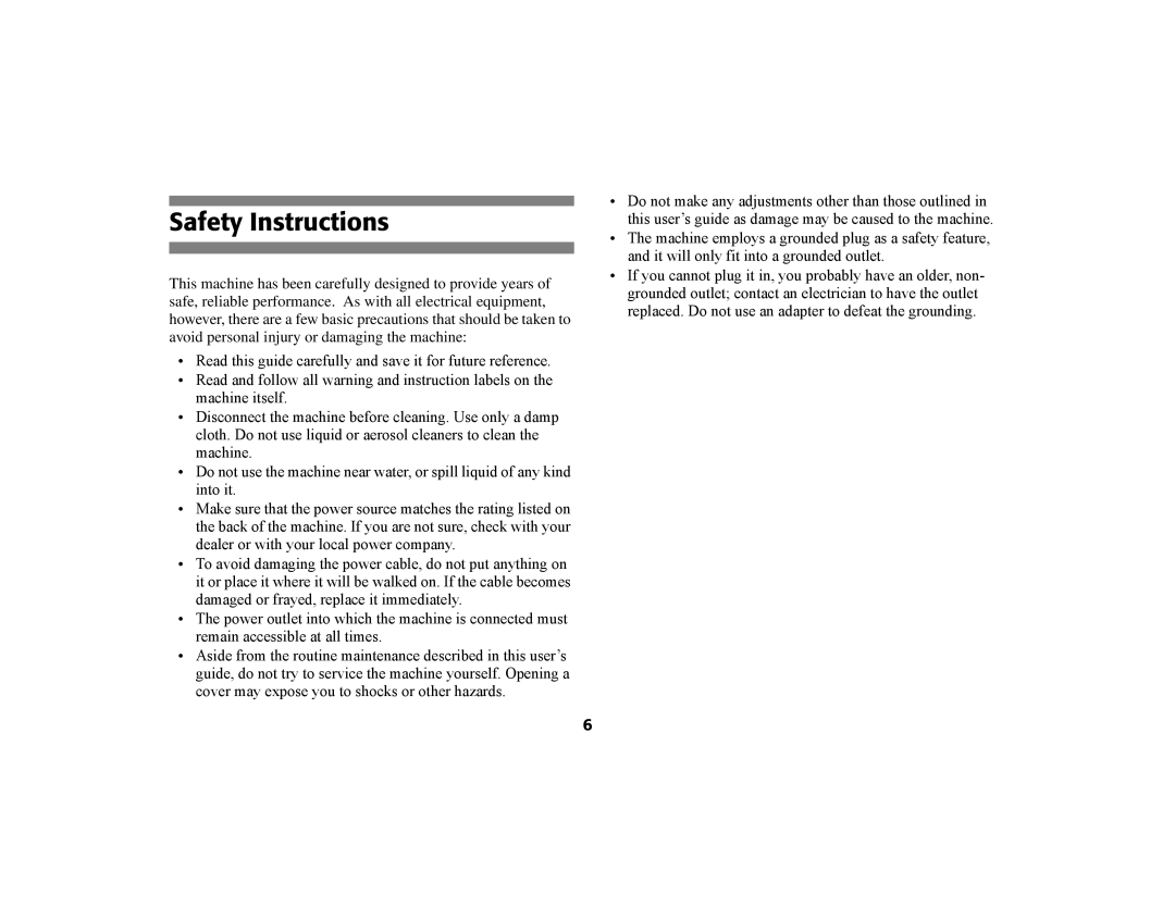 Oki 56801 manual Safety Instructions 